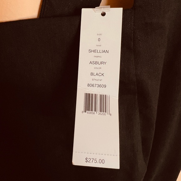 Theory Shellian Wool Linen Black Racerback Dress - Picture 4 of 8